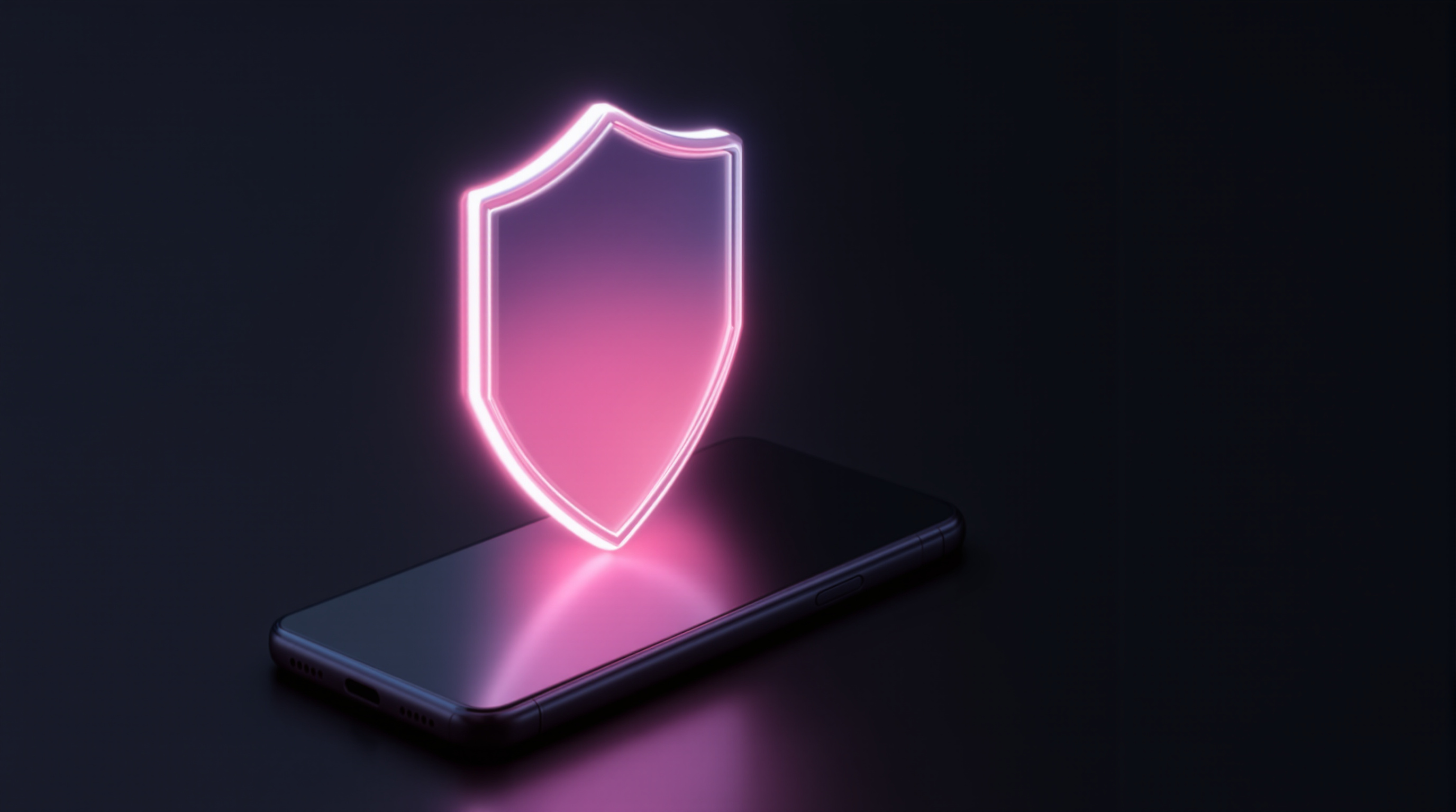 Bouclier protégeant un téléphone, symbole de la protection de la vie privée